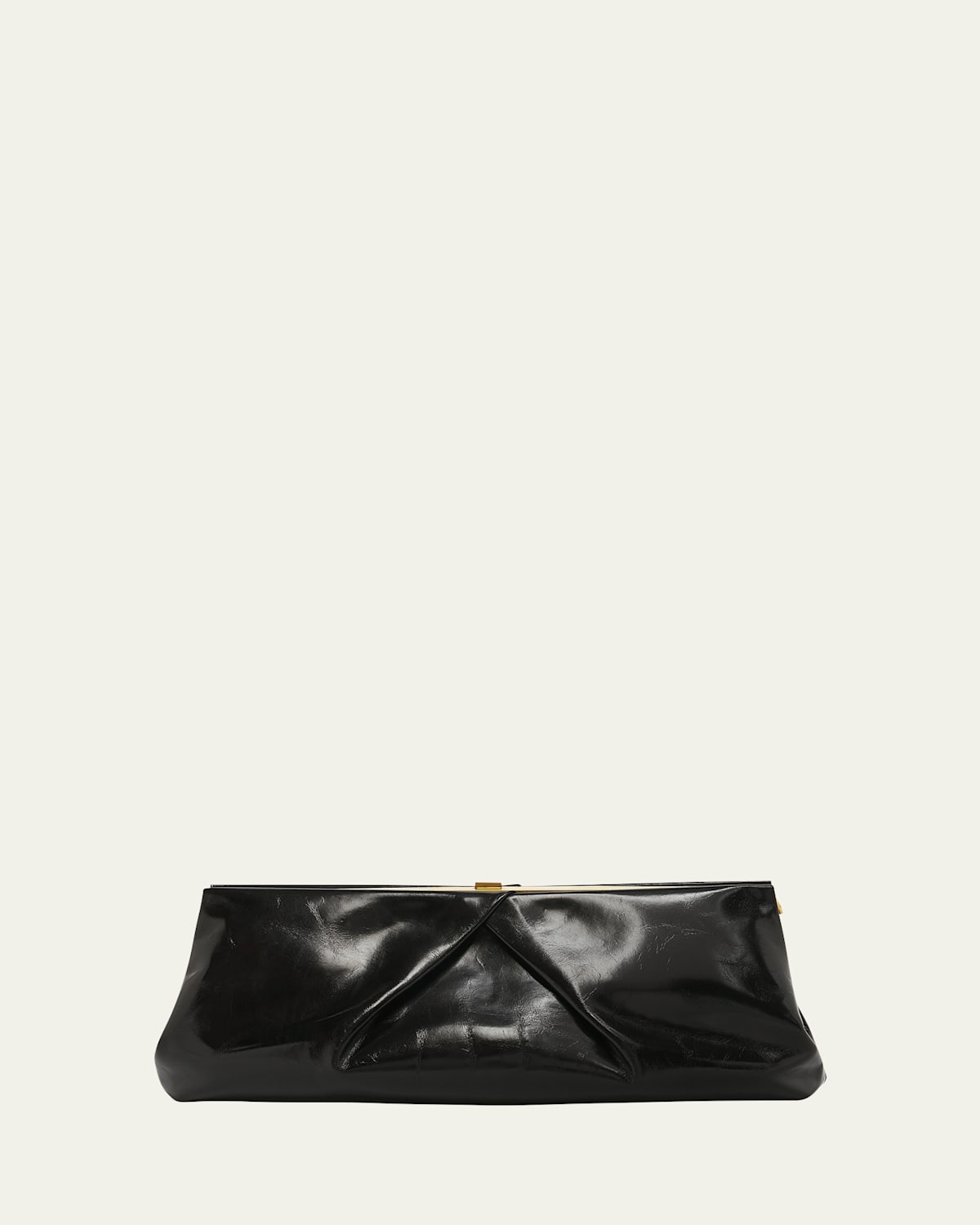 DRIES VAN NOTEN CRISP LEATHER CLUTCH BAG 
