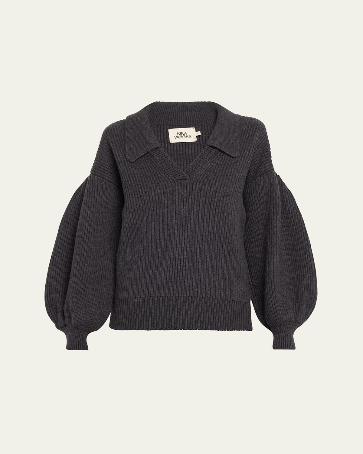 Gretta Puff-Sleeve Cashmere Sweater