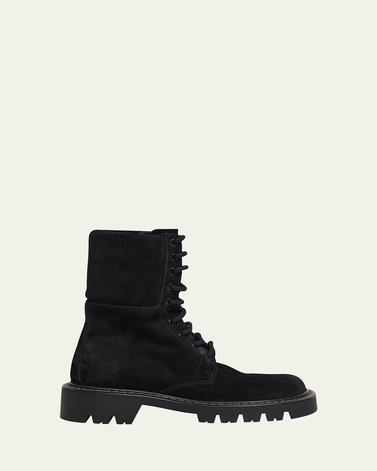 Sierra Suede Lace-Up Combat Boots