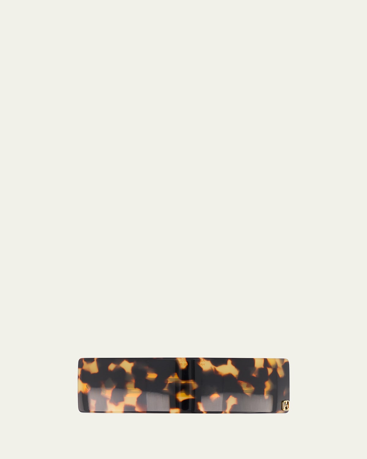 Alexandre De Paris Curved Tortoise French Barrette In Tortoise