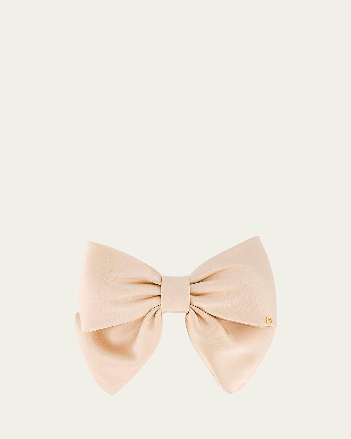 Alexandre De Paris Bow Barrette In Beige