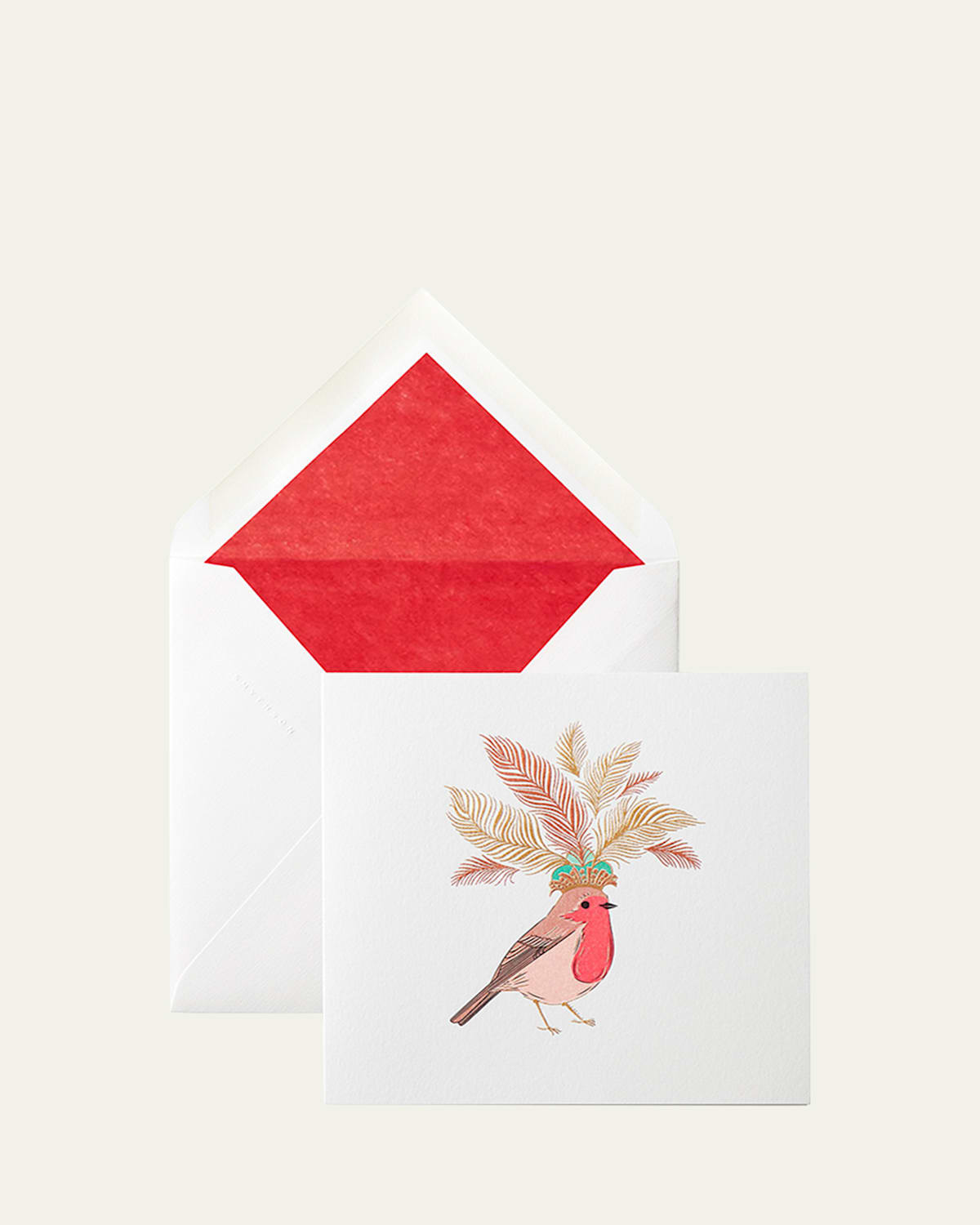 Smythson Robin Folded Cards, Set Of 10