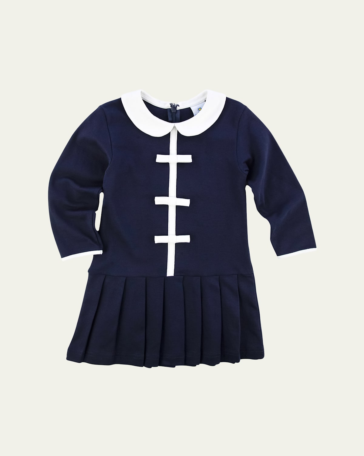 Girl's Pleated Combo Dress, Size 2-8