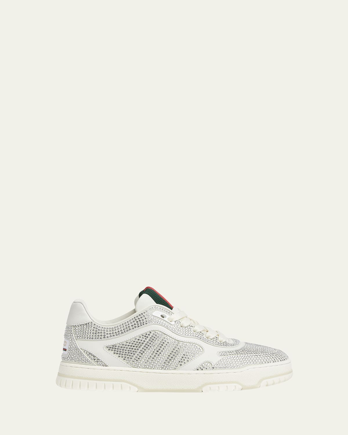 Gucci Crystal Web Low-top Sneakers In Great Wh Vr