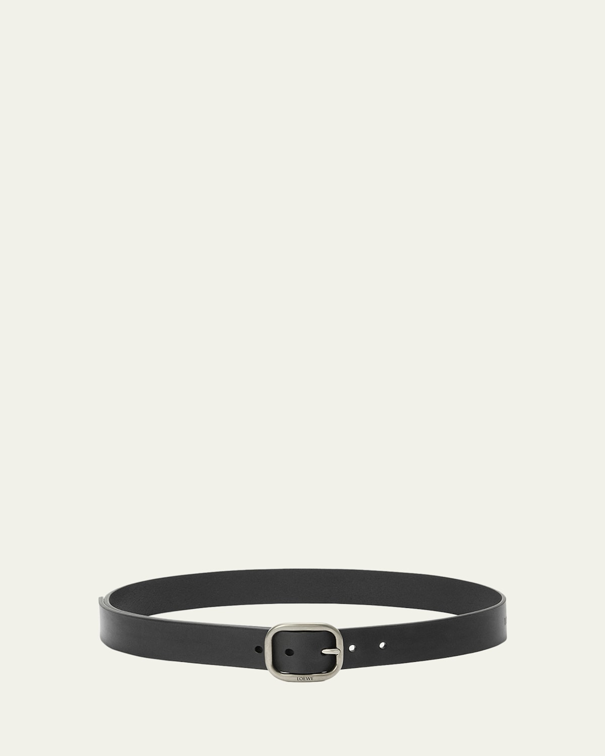 Loewe Buckle Calf Leather Belt In Black