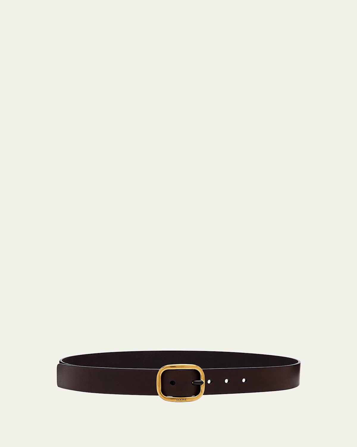 Loewe Buckle Calf Leather Belt In Brown