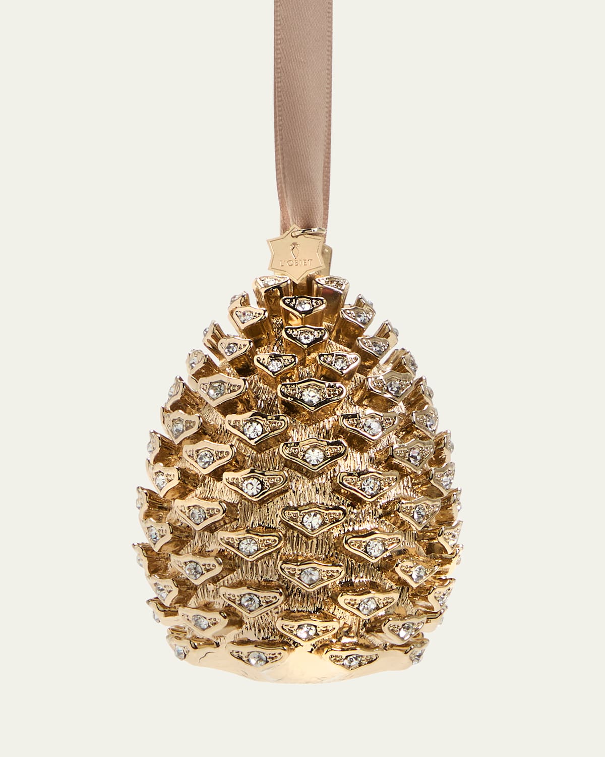 L'objet Pinecone 24k Gold-plated Christmas Ornament