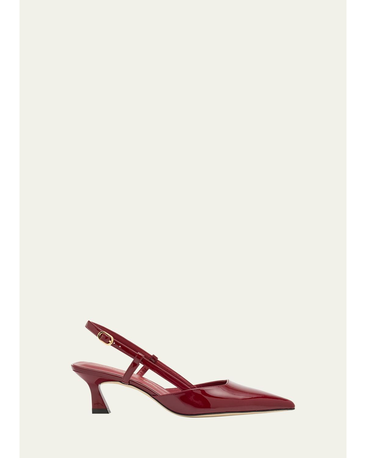 Vinnie Patent Kitten Slingback