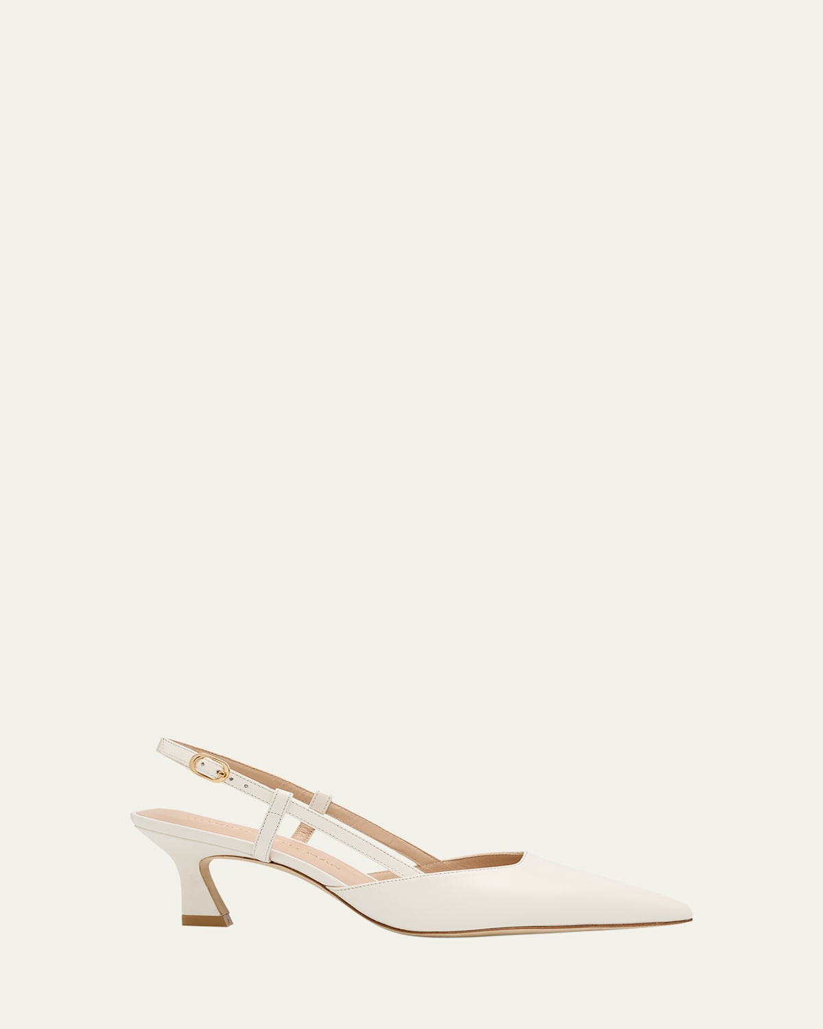 Stuart Weitzman Vinnie Leather Kitten Slingback Pumps In Multi