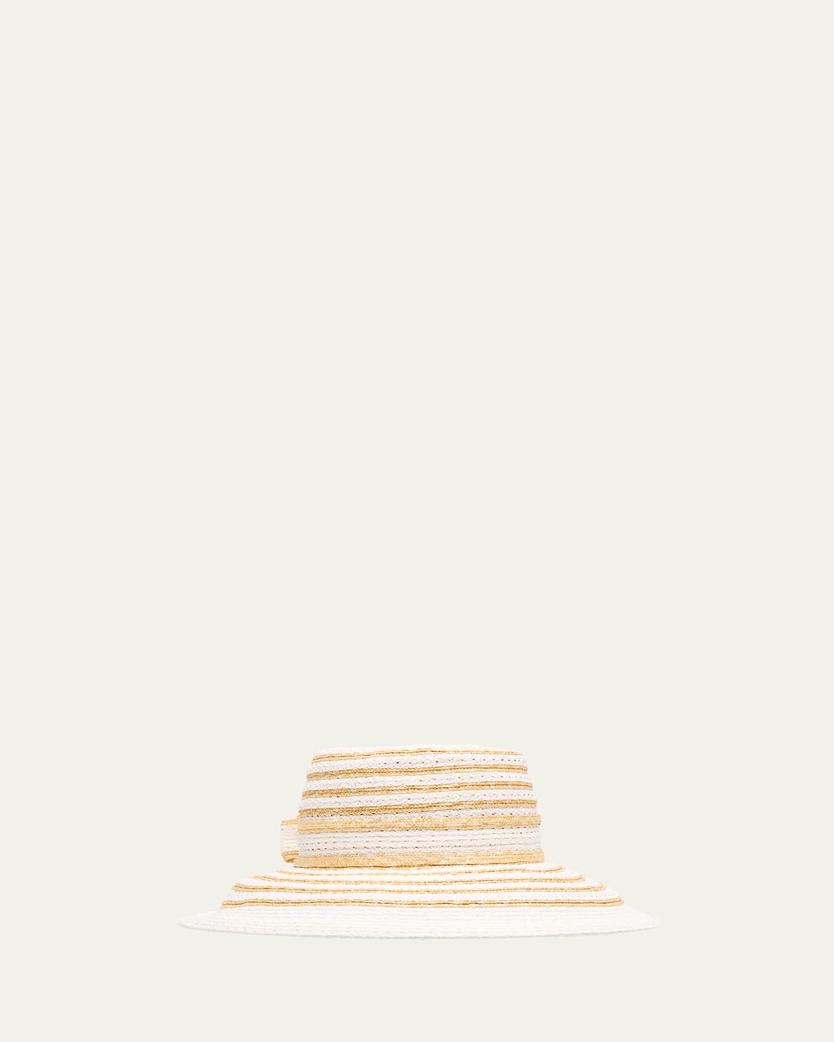 St. Tropez Striped Large-Brim Hat
