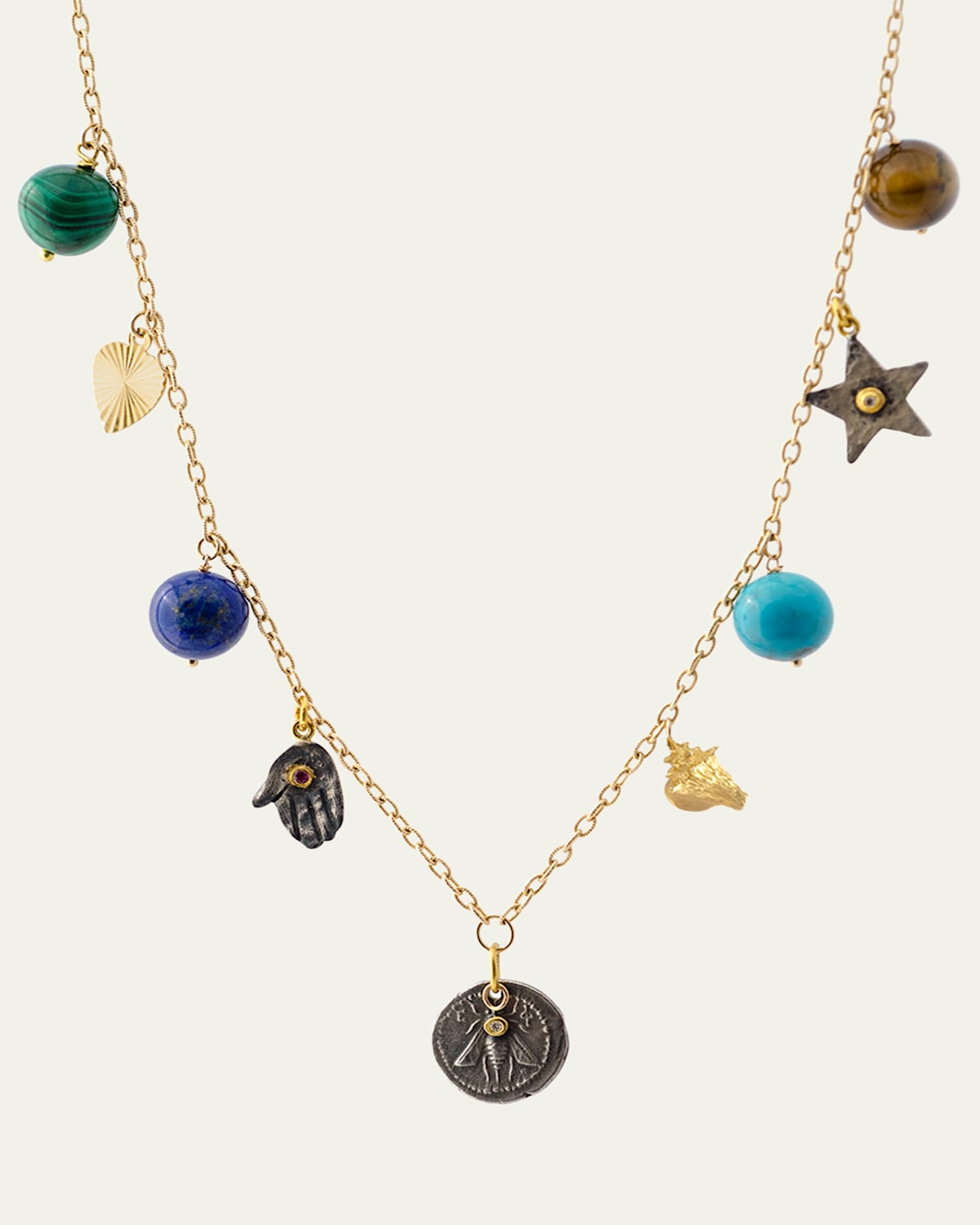 Medallion Charm Necklace, 18"L