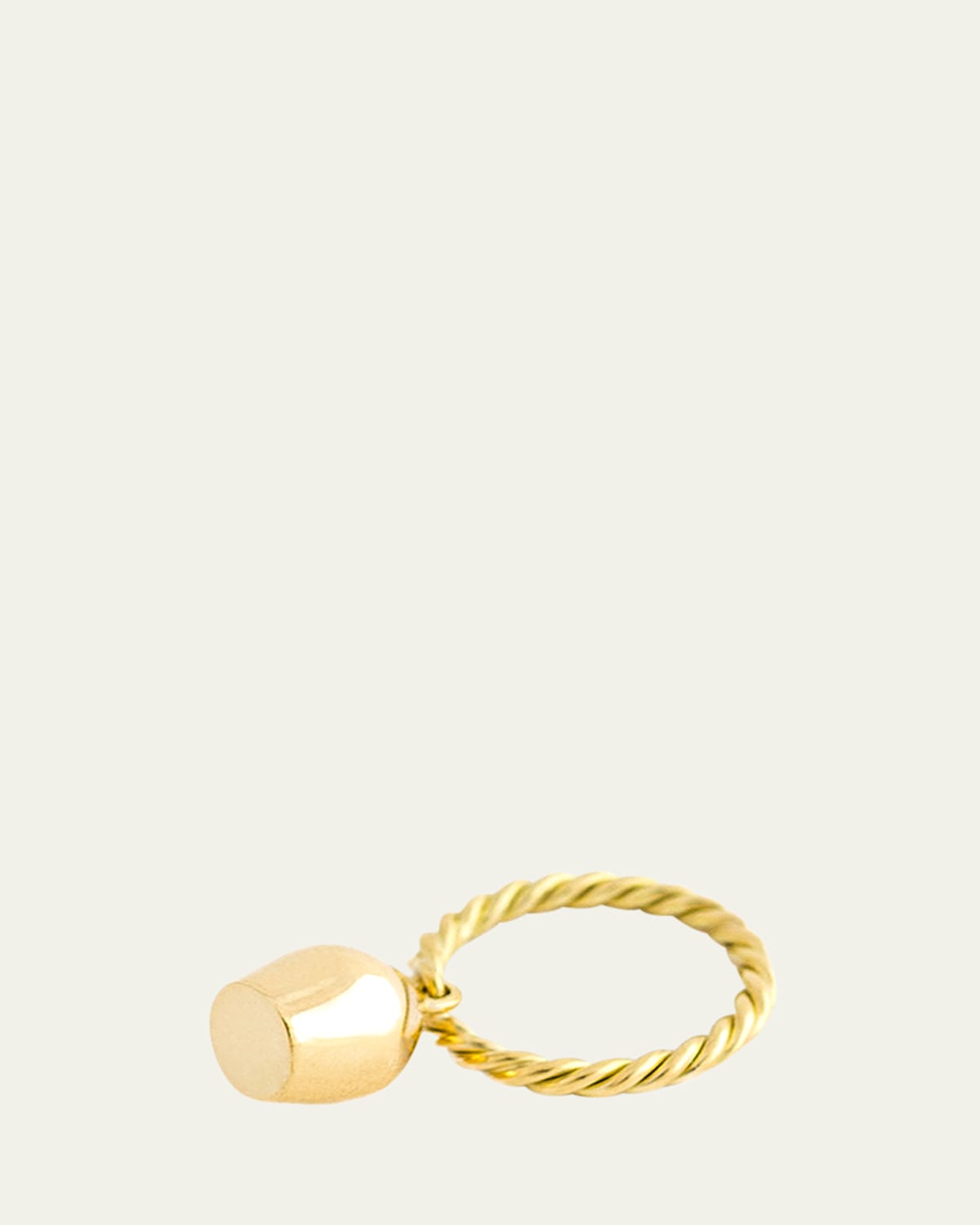 Plain Lune Hand Twisted Ring, Size 6.5