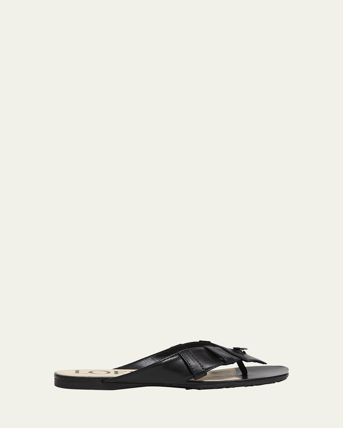 Loewe Women Toy Panta Toe Post Sandal In Black
