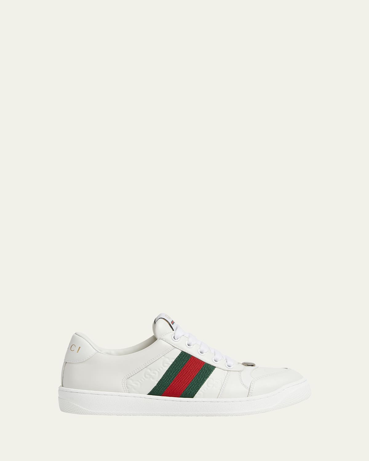 GG Embossed Leather Low-Top Sneakers
