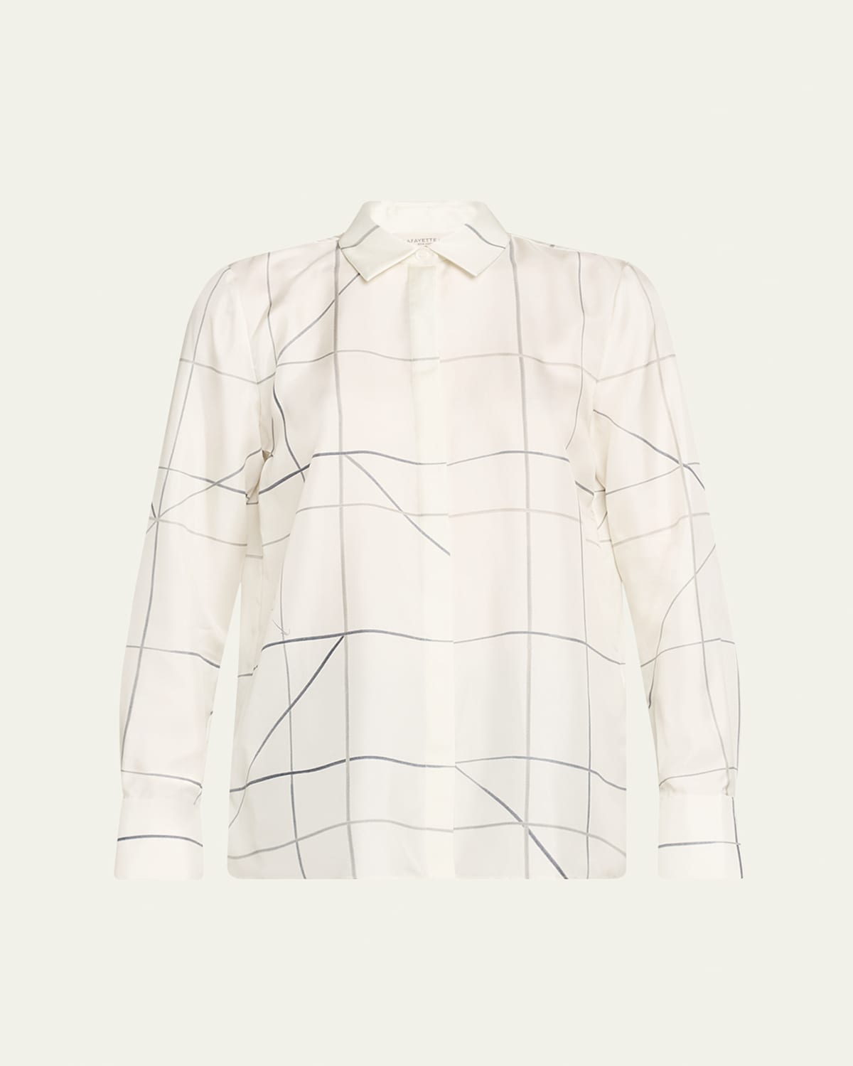 Scottie Graphic-Print Silk Twill Blouse