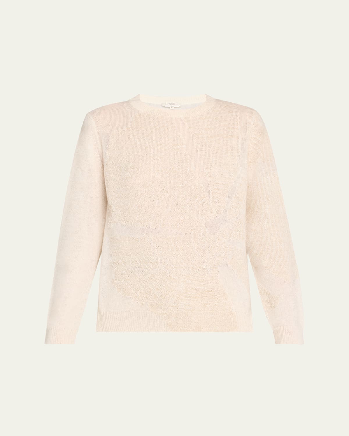 LAFAYETTE 148 CASHMERE TEXTURED INTARSIA SWEATER 