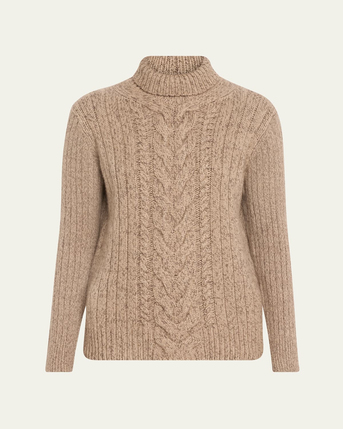 Cashmere Cable-Knit Turtleneck Sweater