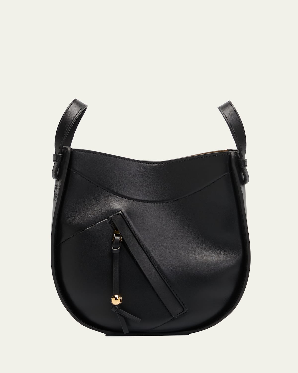 Loewe Small Cubi Anagram Jacquard Canvas And Leather Shoulder Bag In Black