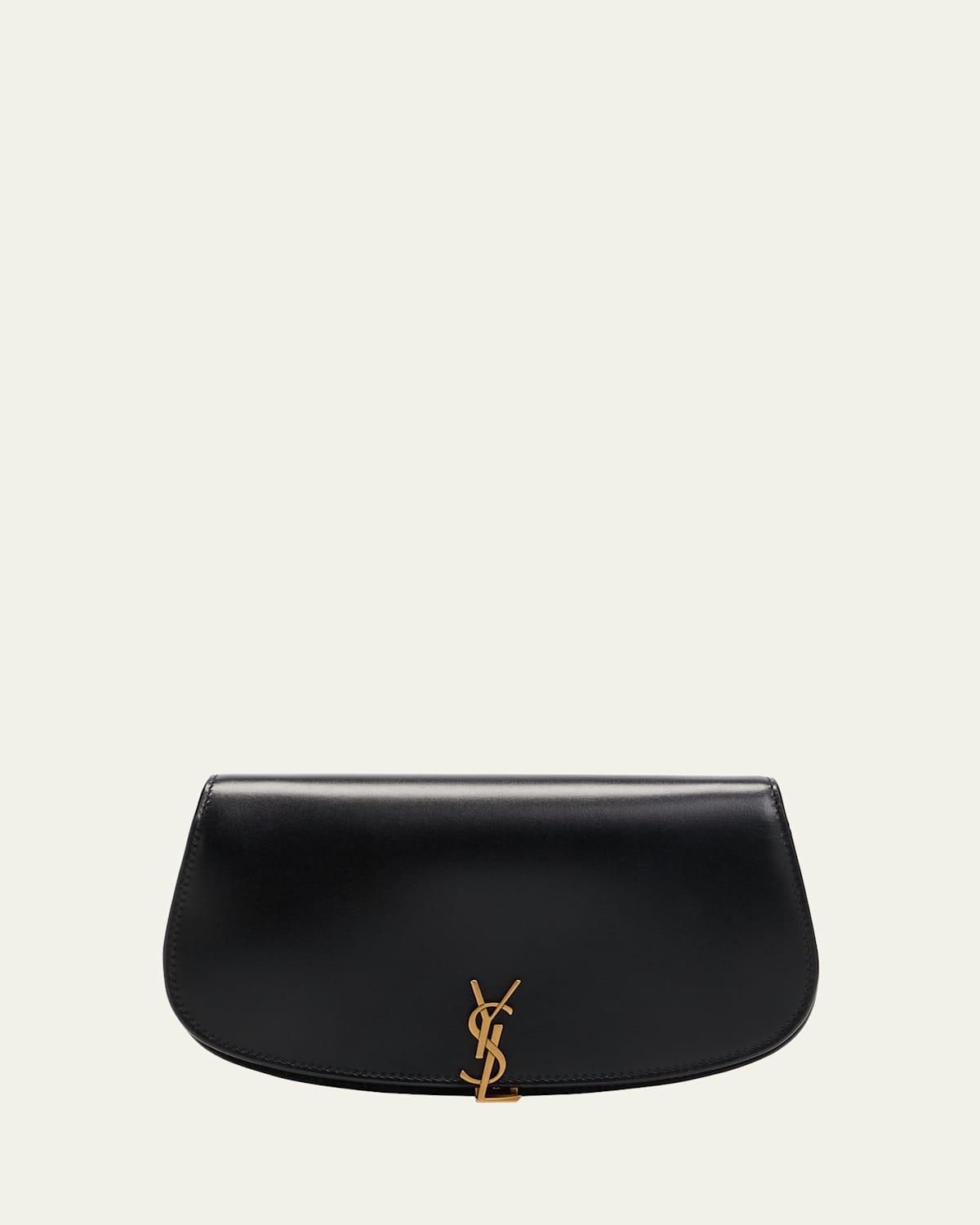 SAINT LAURENT VOLTAIRE YSL MONOGRAM WALLET ON CHAIN IN GRAINED LEATHER 