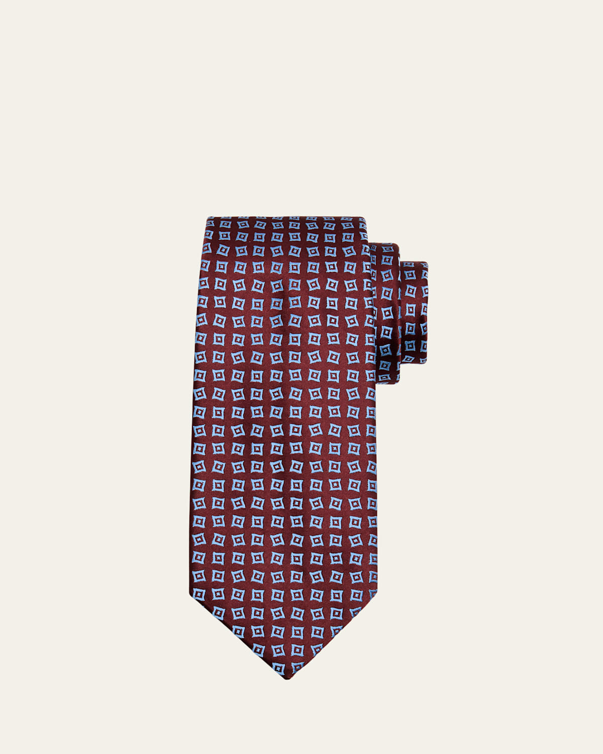 Men's Geometric Square Silk Tie