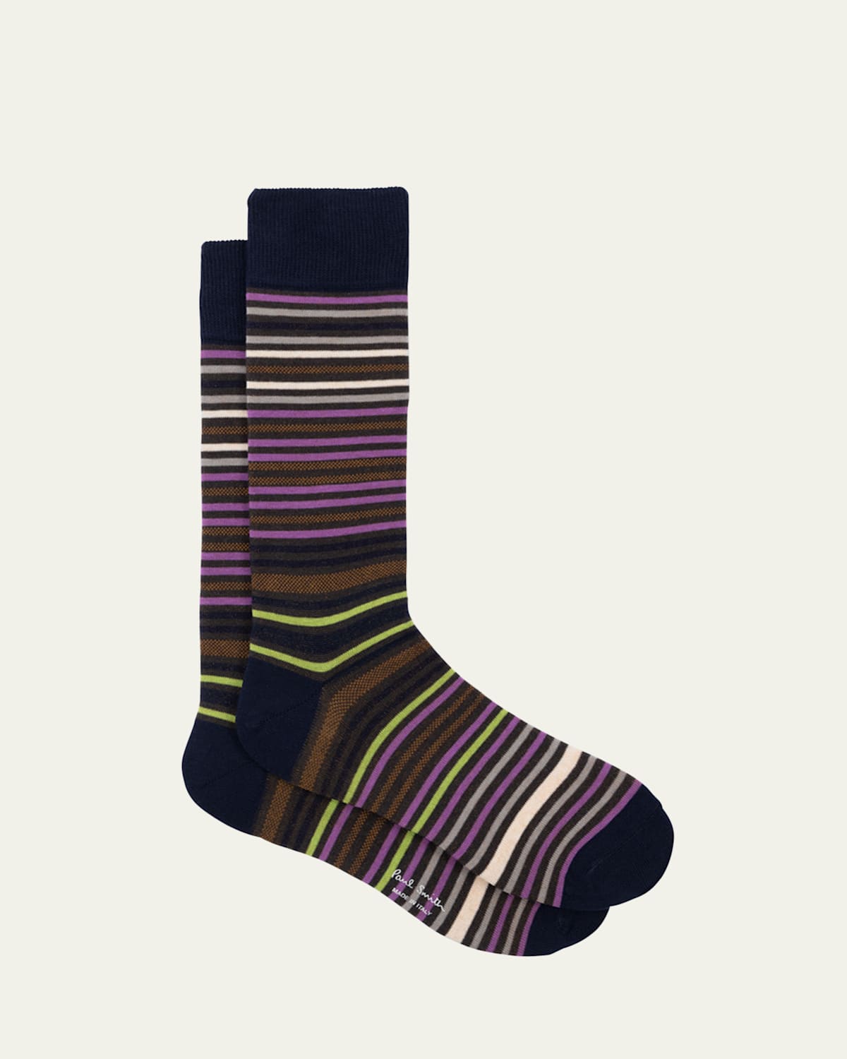 Paul Smith Men's Gavin Stripe Crew Socks In Blue