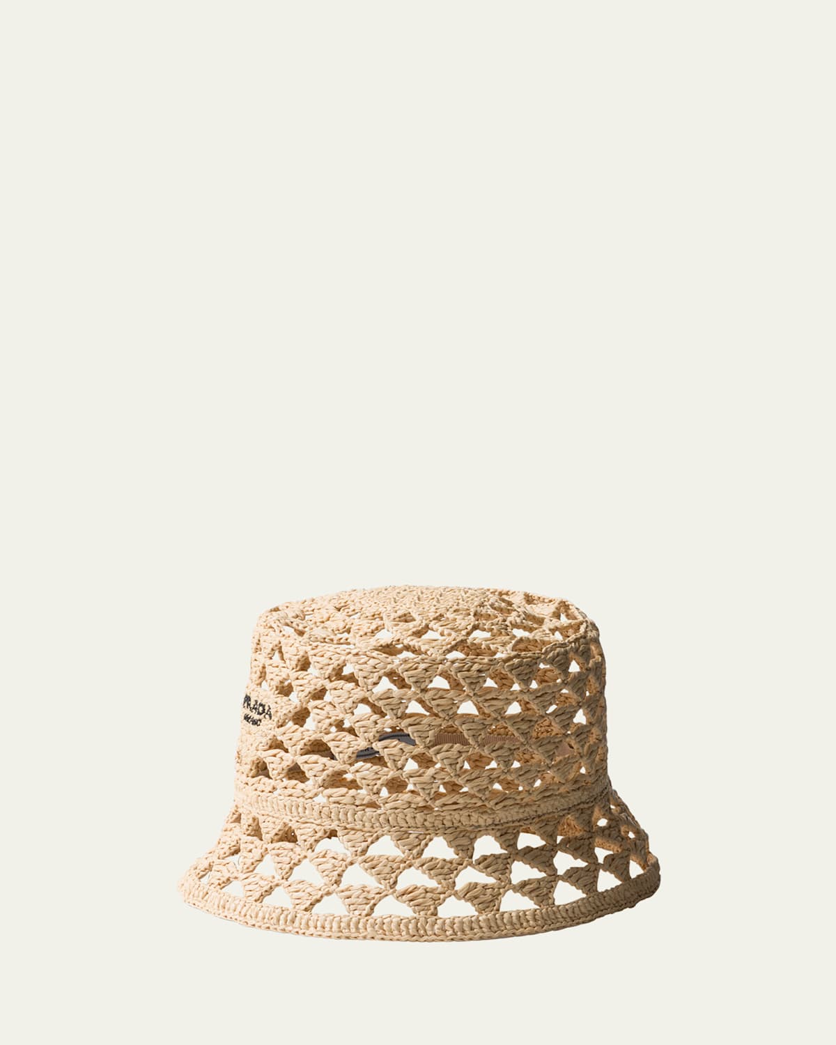 Prada Triangle Cutout Bucket Hat