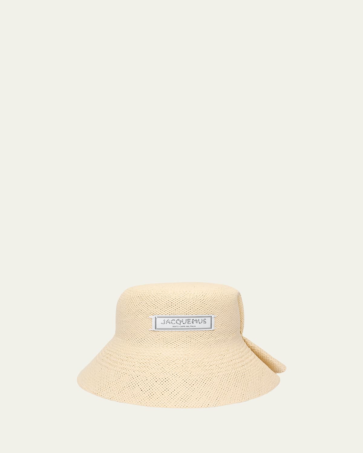 Jacquemus La Chapeau Vela Paper Bucket Hat In Natural