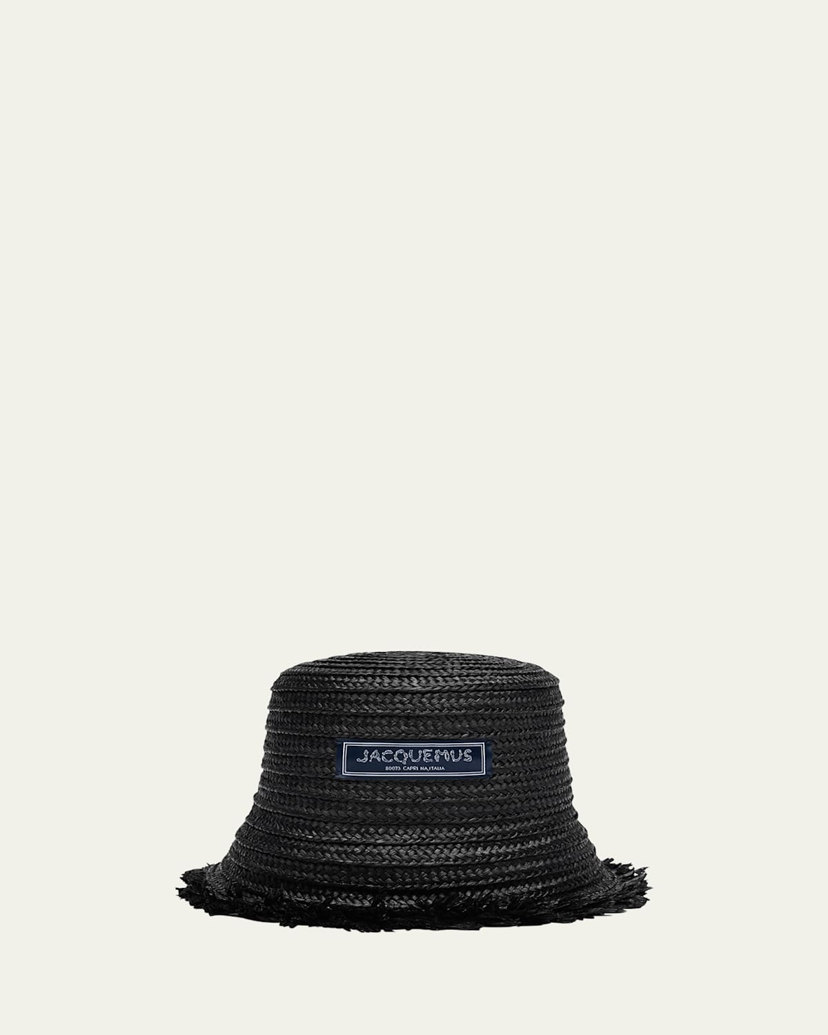 Jacquemus Le Bob Bacino Bucket Hat In Black