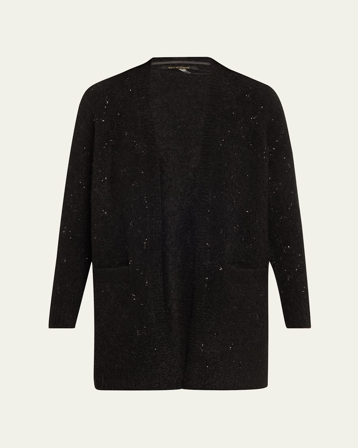 Reeve Open-Front Sequin Cardigan