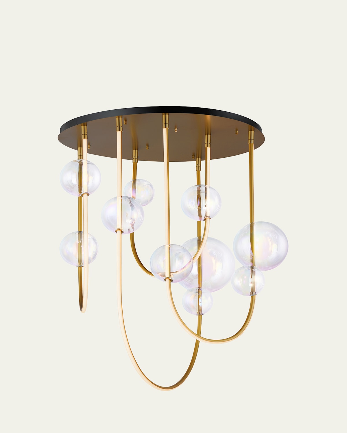 Studio M Dreamer 42" 4-light Linear Chandelier In Natural Aged Brass