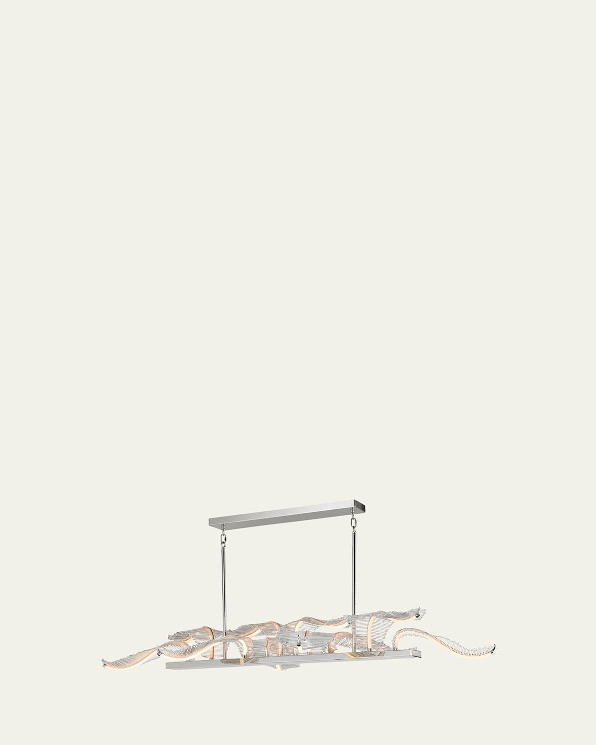 Studio M Lillet 61" 10-light Linear Chandelier In Polished Nickel