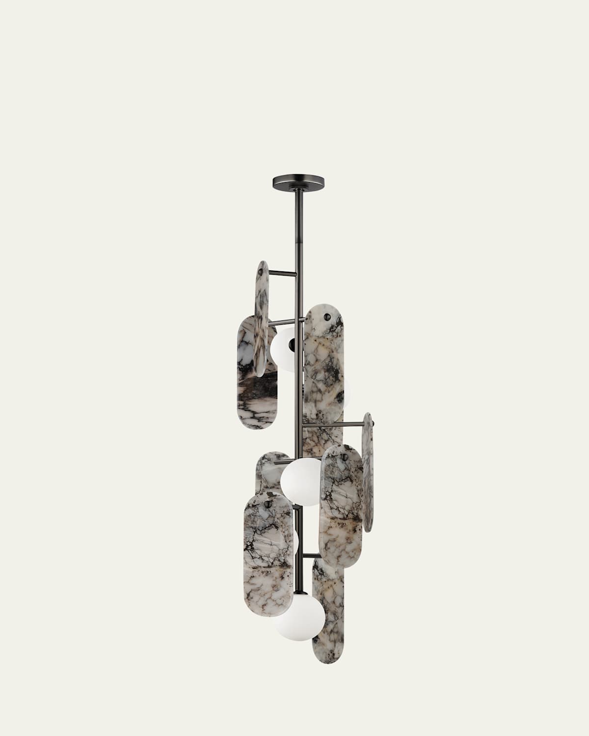Studio M Megalith 42" 5-Light Vertical Pendant Chandelier, Striae Arya