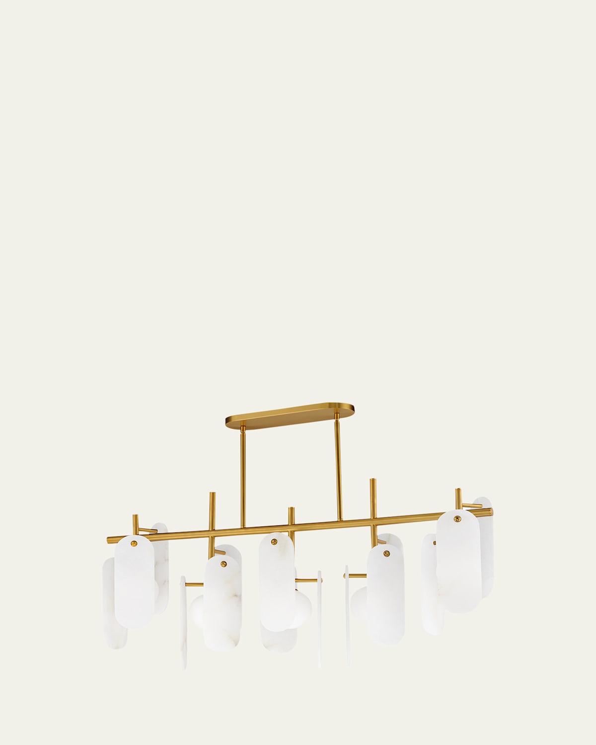 Megalith Alabaster Stone 47" 5-Light Linear Chandelier