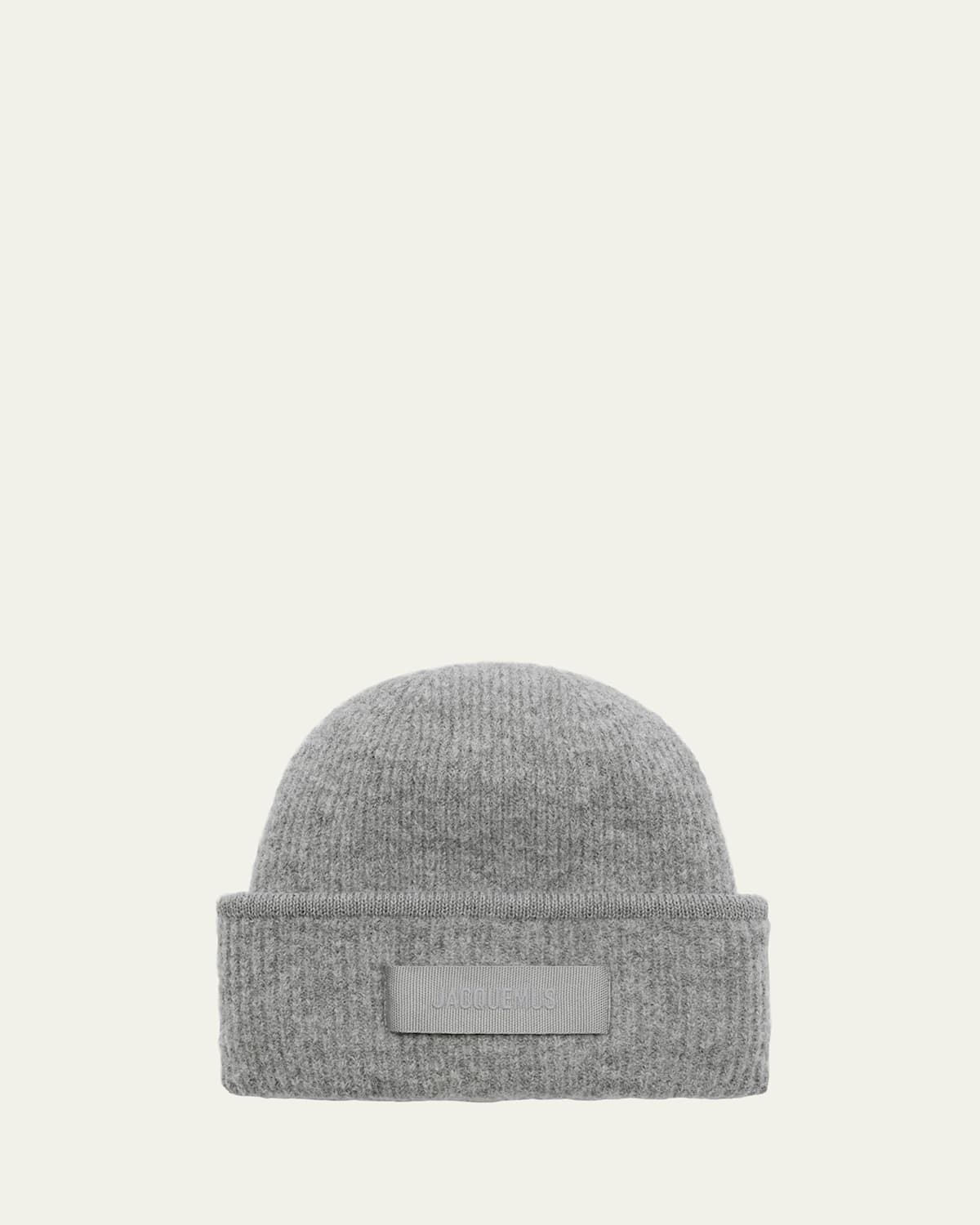 Shop Jacquemus Le Bonnet Knit Wool-blend Beanie In Dark Grey