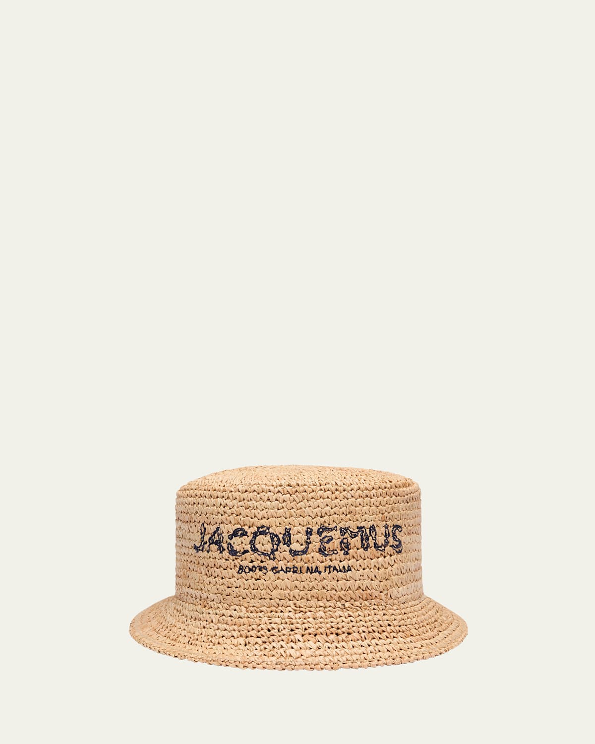 Jacquemus Le Bob Pesco Woven Raffia & Straw Bucket Hat