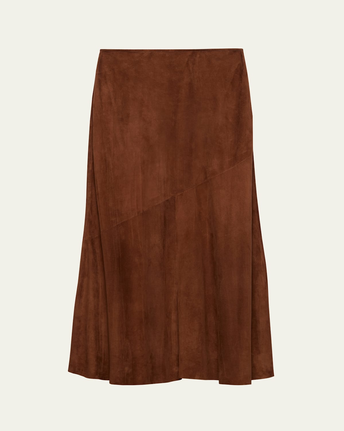 Prada Suede Midi Skirt In Palissandro