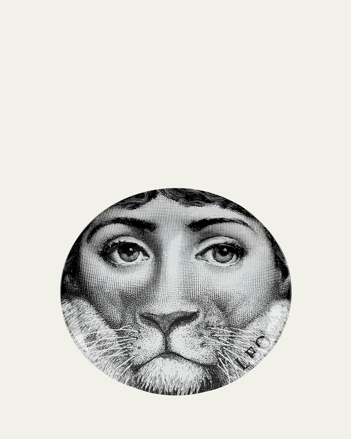 Fornasetti Tema E Variazioni N.352 Wall Plate In Blackwhite