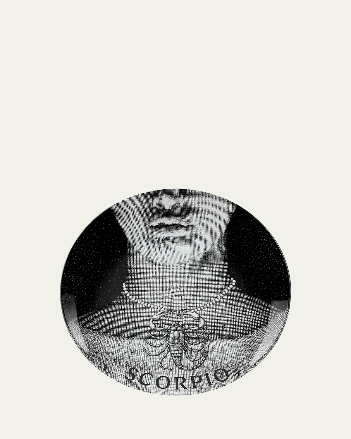 Fornasetti Tema E Variazioni N.355 Wall Plate In Blackwhite