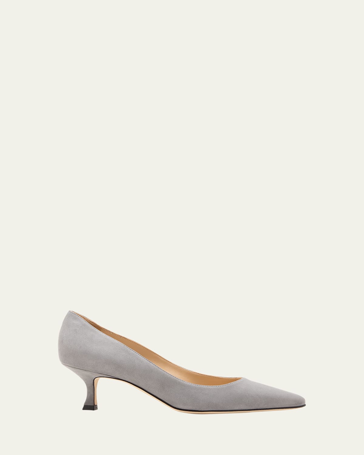 Manolo Blahnik Srila Suede Stiletto Pumps In Dark Gray