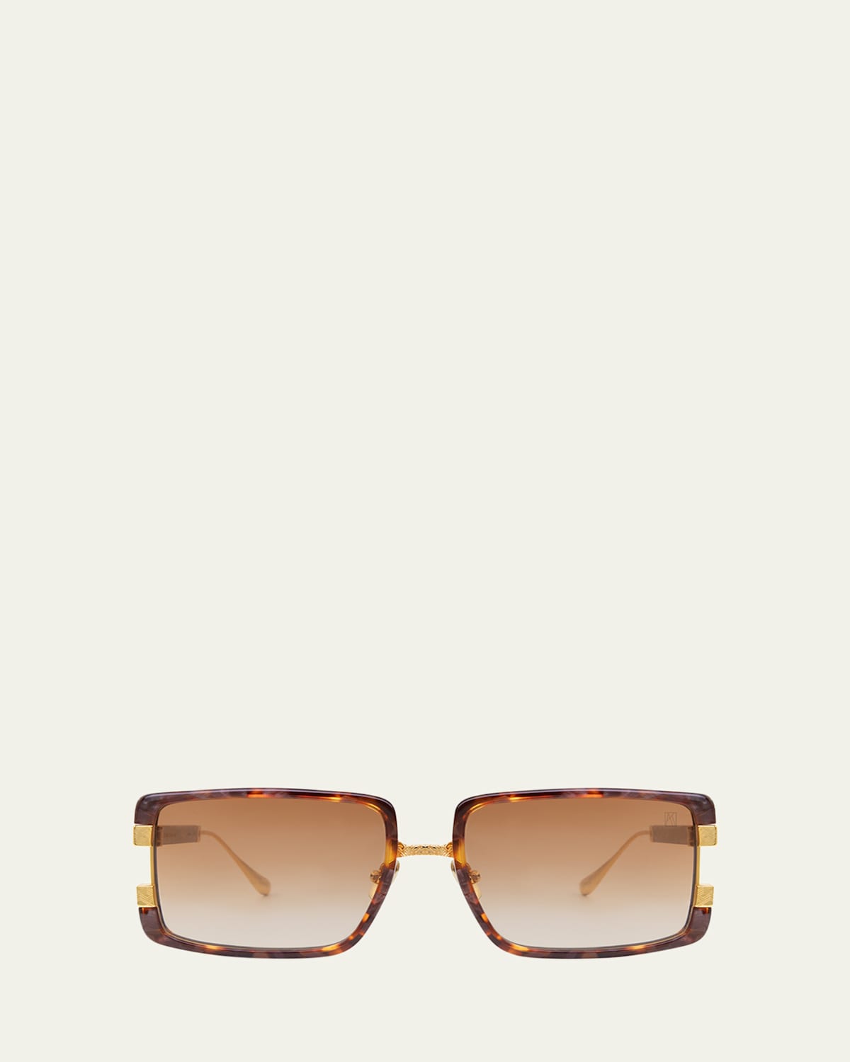 Too Handsome Mixed-Media Rectangle Sunglasses