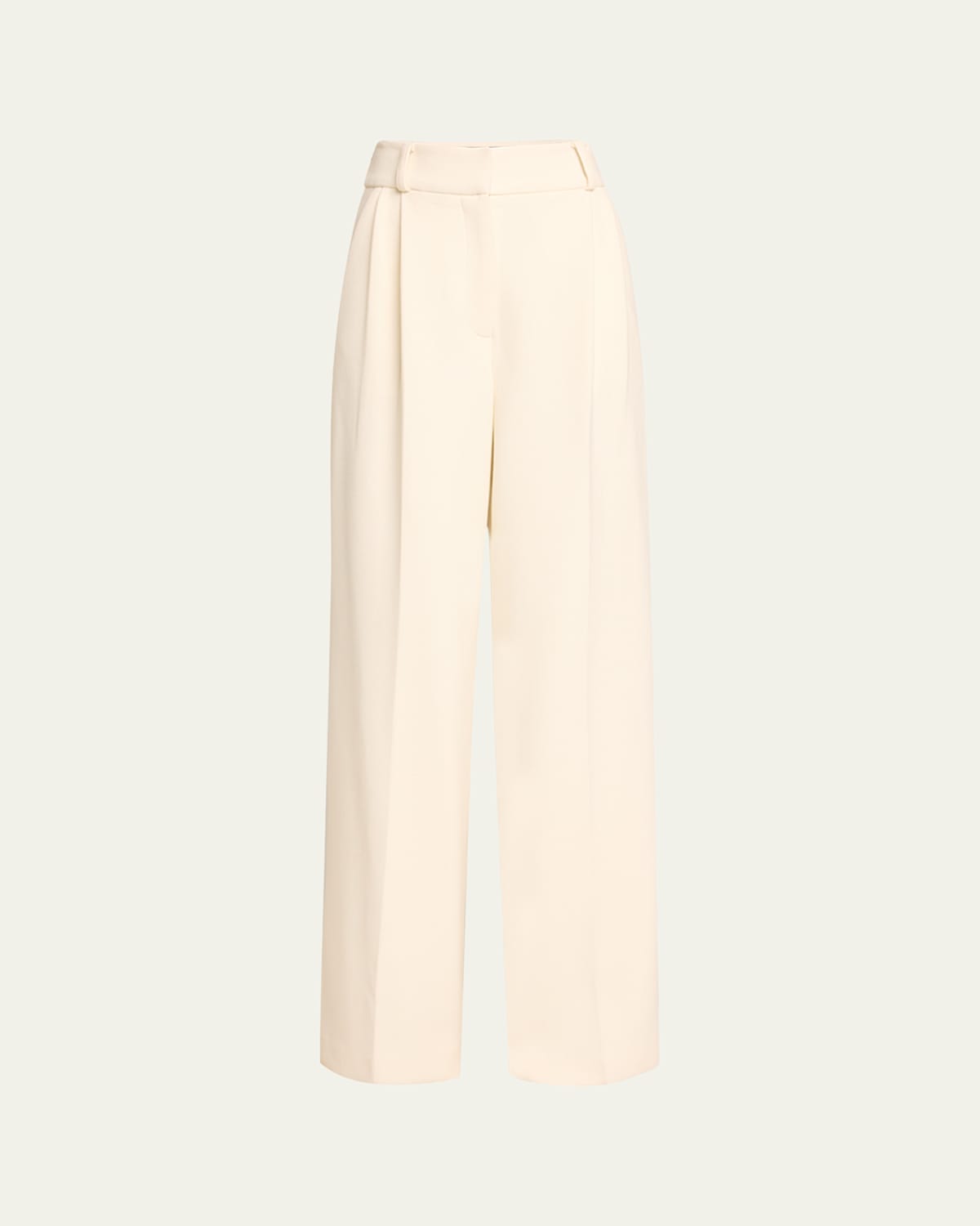 Deep Pleated Wide Leg Wool Pants