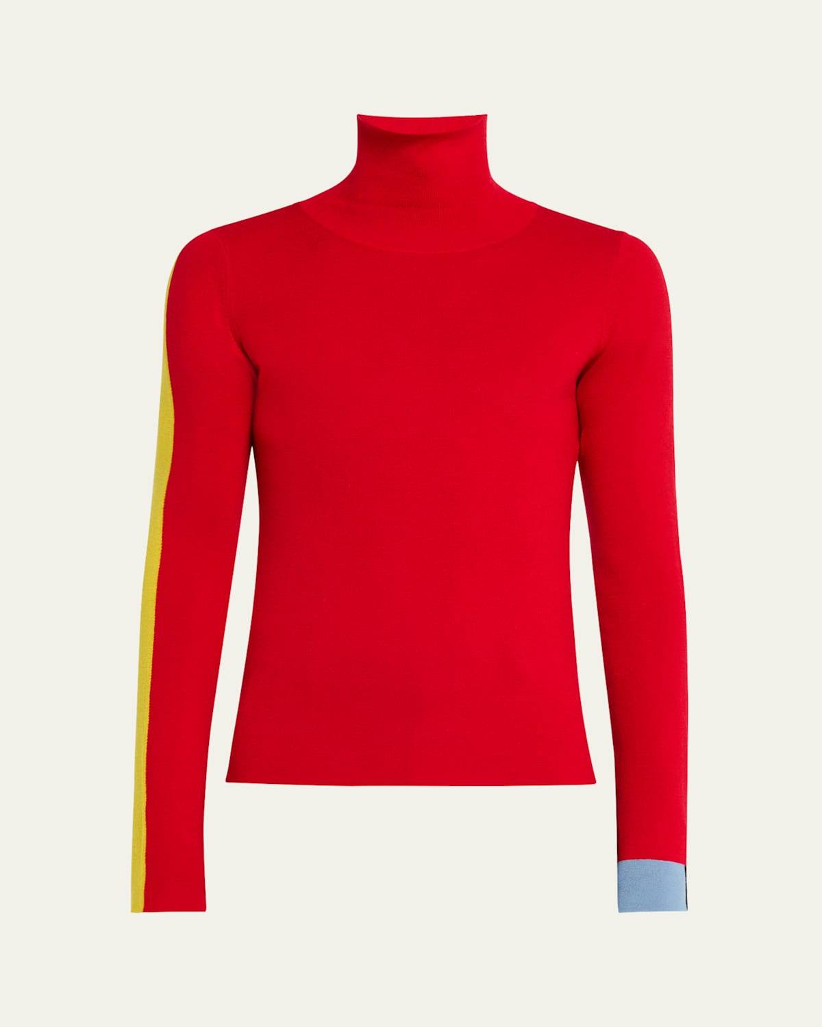 Men's Turtleneck with Colorblock Sleeves