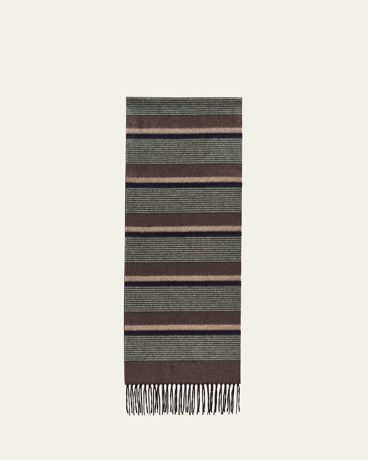 Men's Silk and Cashmere Stripe Scarf