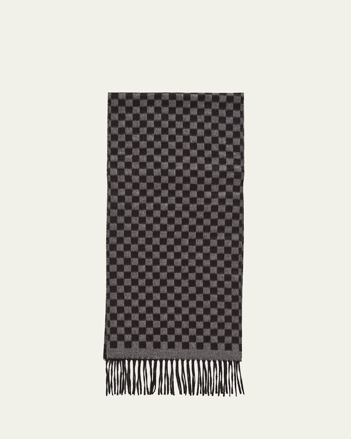Men's Checkerboard Silk Cashmere Scarf