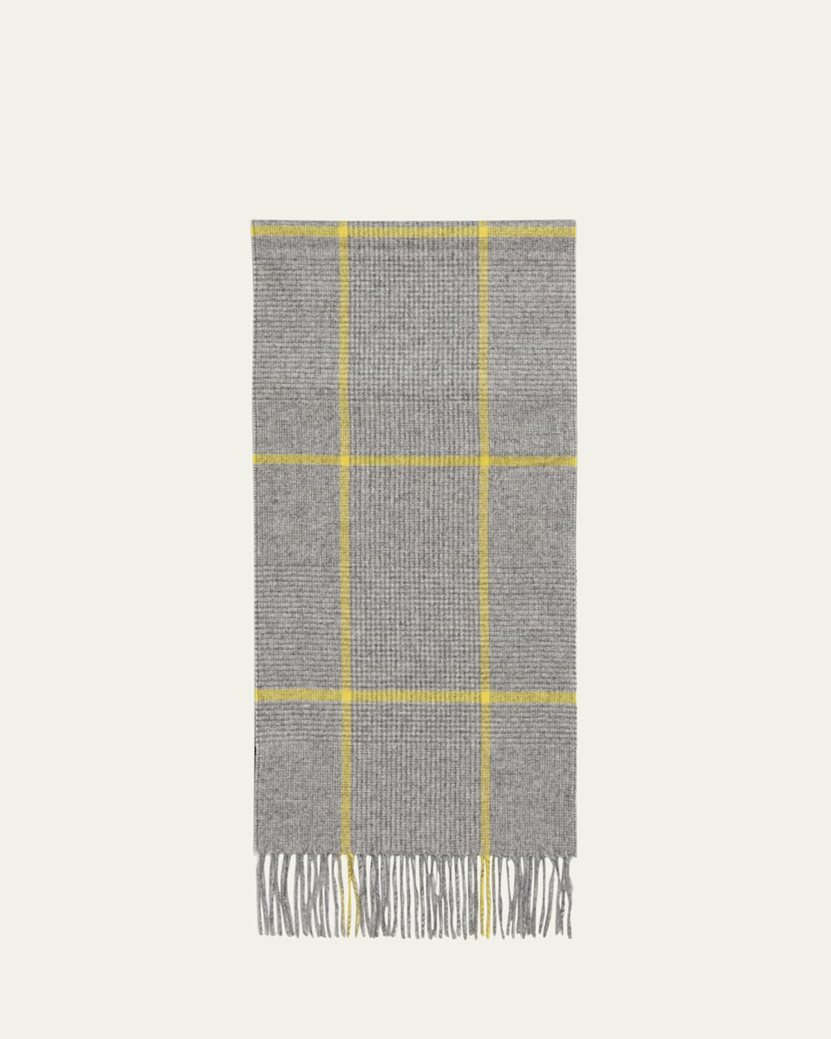 Men's Silk Cashmere Glen Plaid Scarf