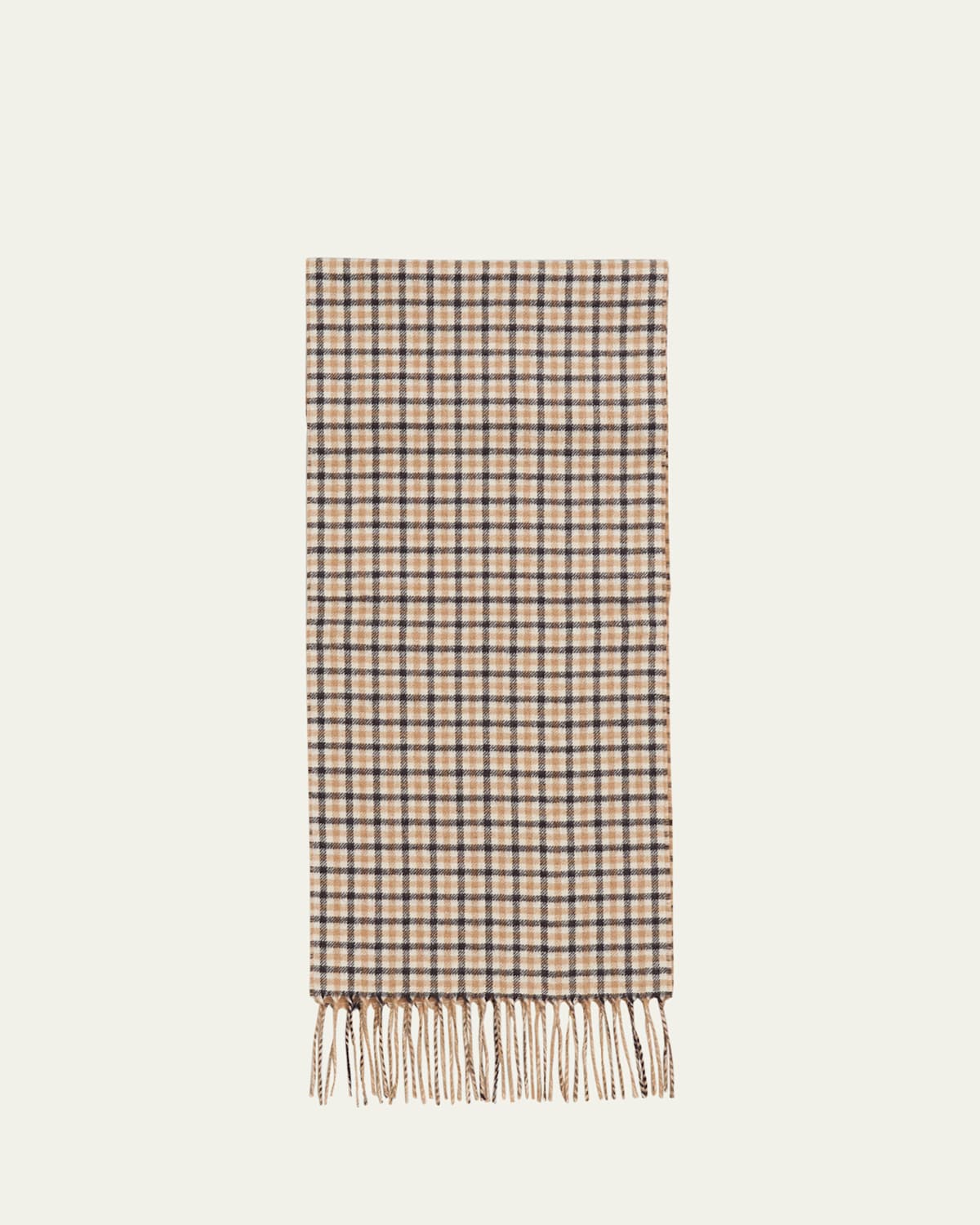 Men's Silk Cashmere Check Windowpane Scarf