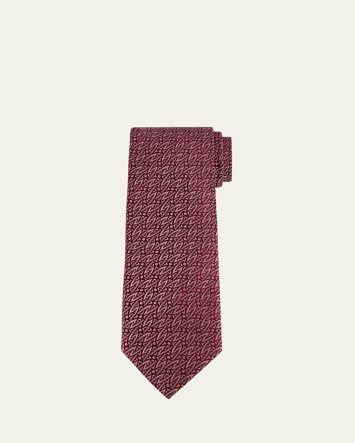 Men's Arrow Dot Woven Silk Tie