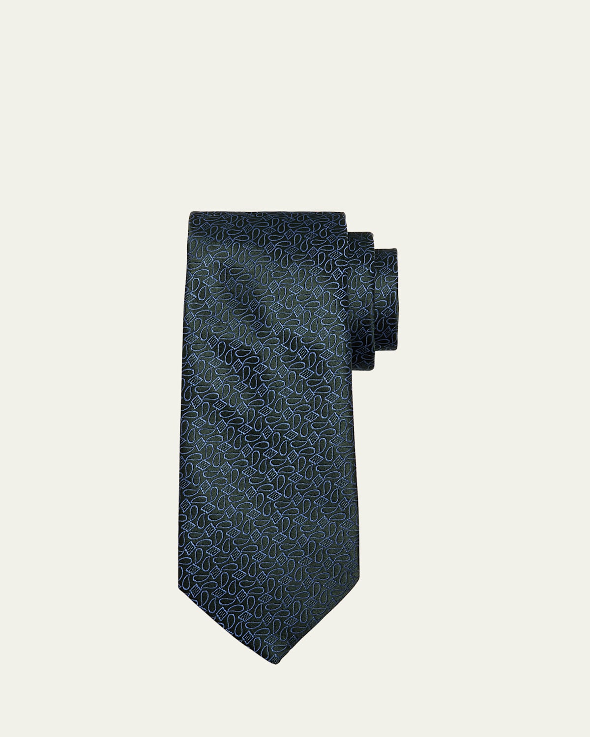 Men's Paisley and Square Silk Tie