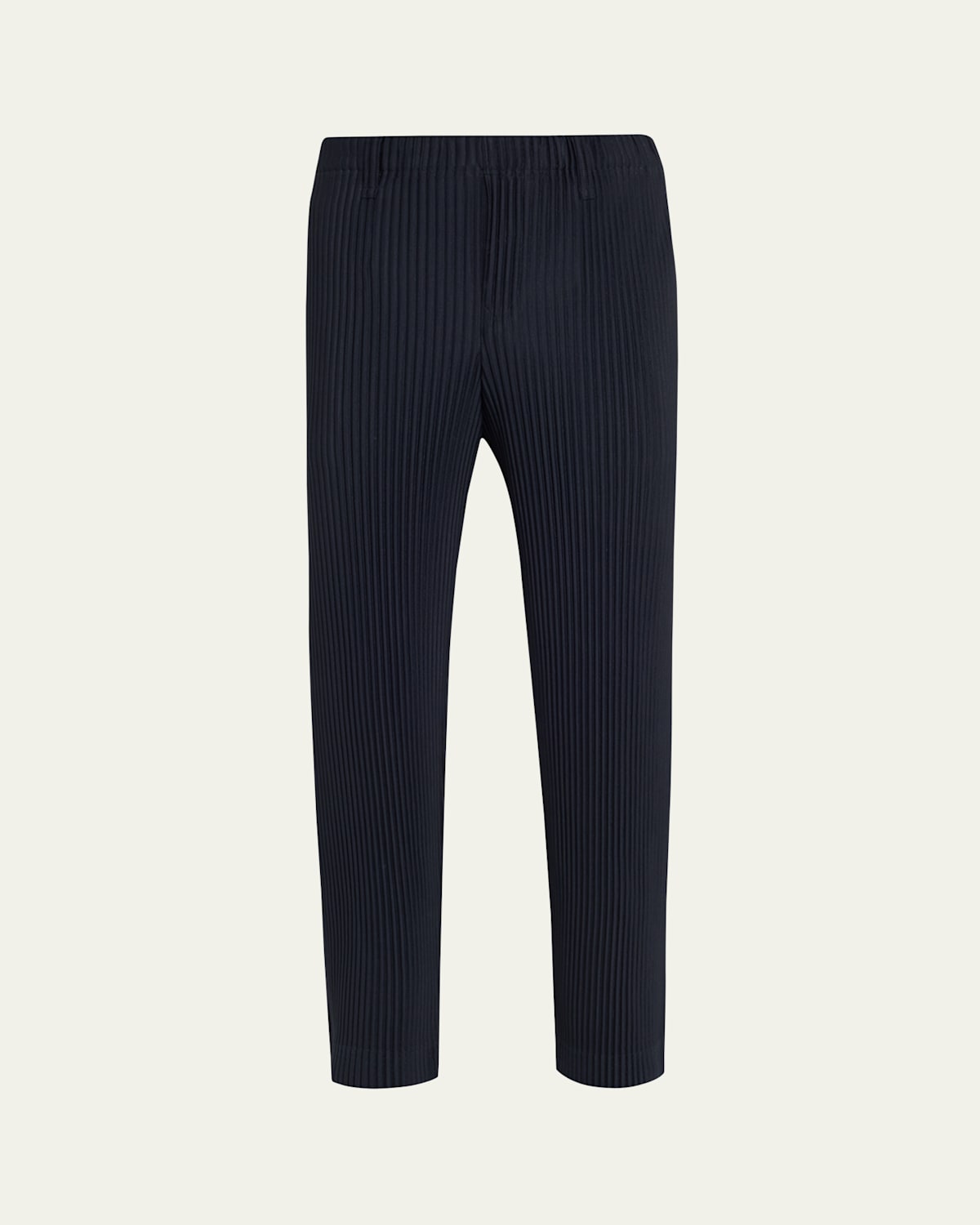 ISSEY MIYAKE MEN'S PLEATED POLYESTER PANTS 