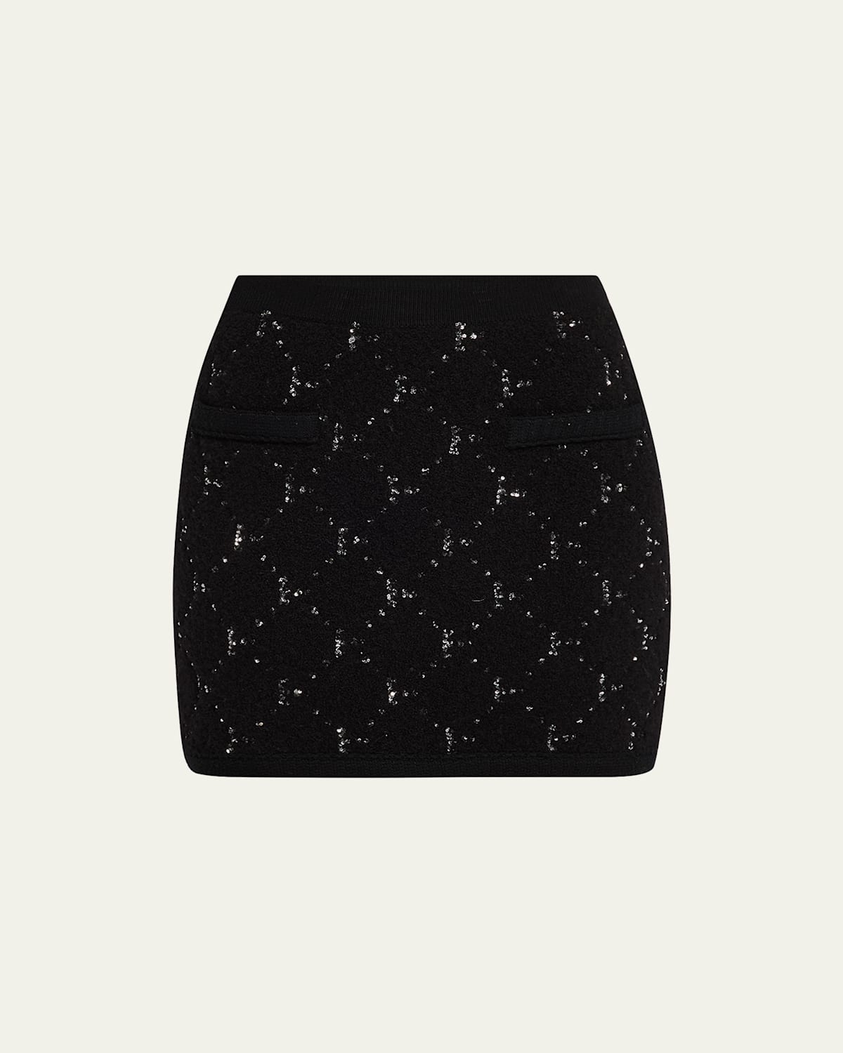 Salem Sequin-Embellished Fuzzy Knit Mini Skirt